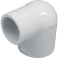 Lasco Reducing Pipe Elbow, 1 x 34 in, Slip, 90 deg Angle, PVC, White, SCH 40 Schedule, 270 psi Pressure 406131BC